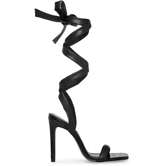 Wrap Up Heels Black 7.5M - Picture 4 of 6